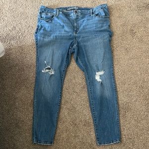 High rise skinny blue jeans